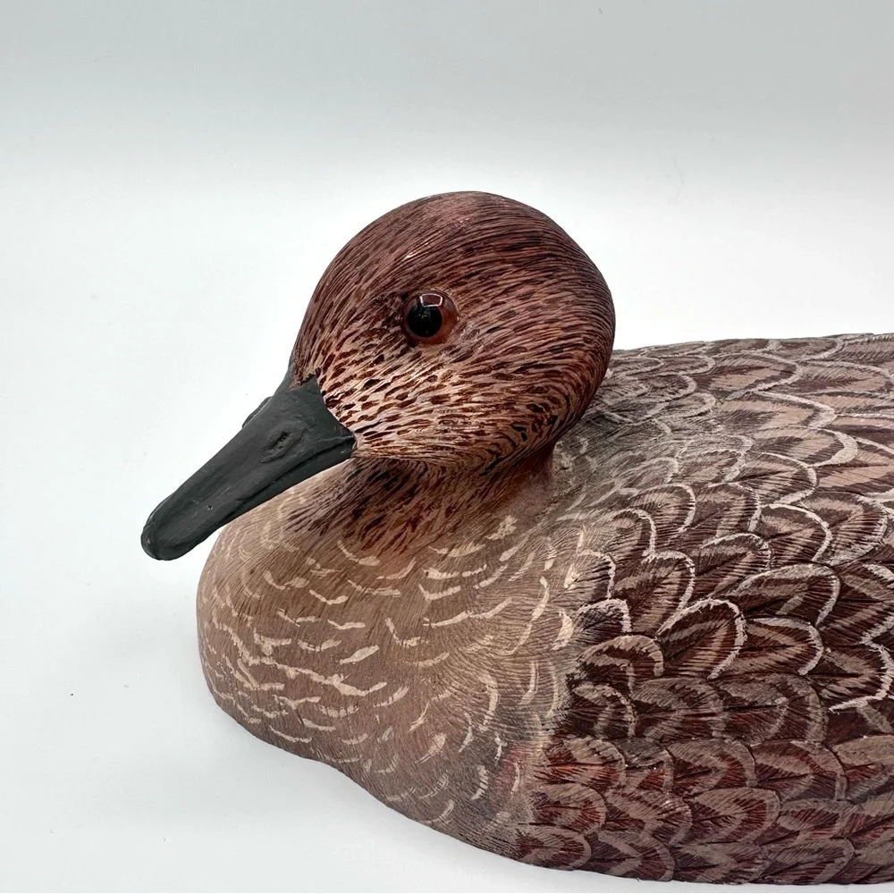 Handmade Folk Art Carved Wood Pintail Duck ERIK VANDE BOGART - Picture 2 of 10